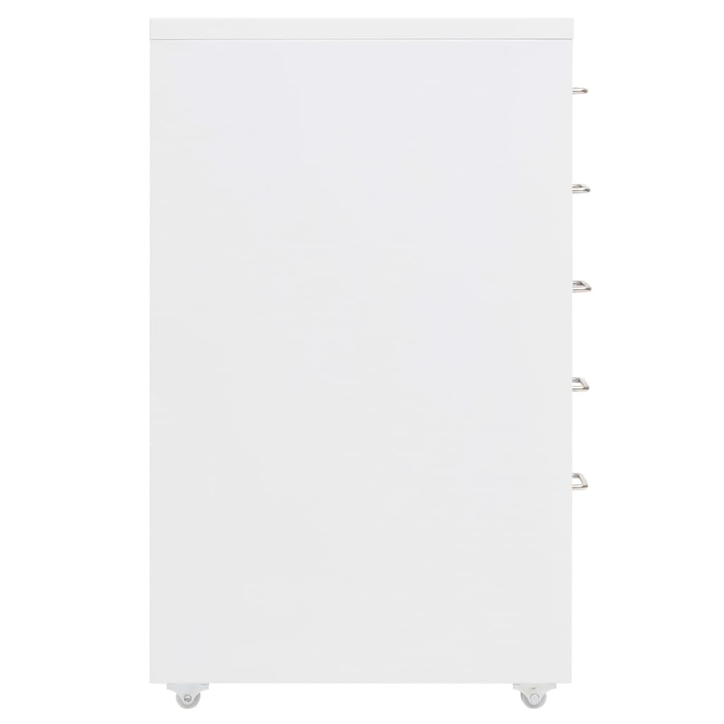Mobilni ormarić za spise bijeli 28 x 41 x 69 cm metalni