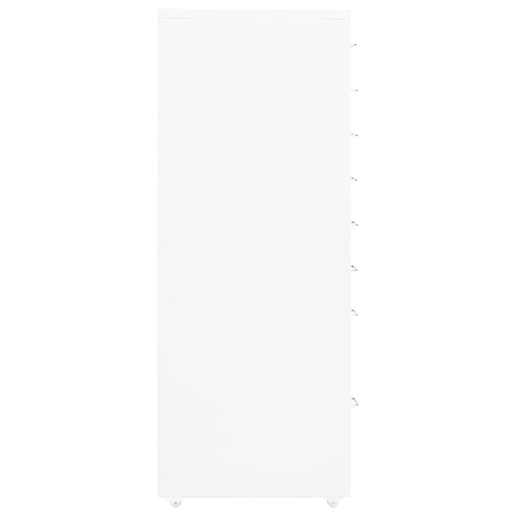 Mobilni ormarić za spise bijeli 28 x 41 x 109 cm metalni