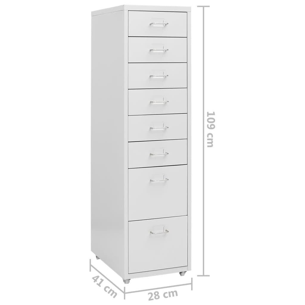 Mobilni ormarić za spise sivi 28 x 41 x 109 cm metalni