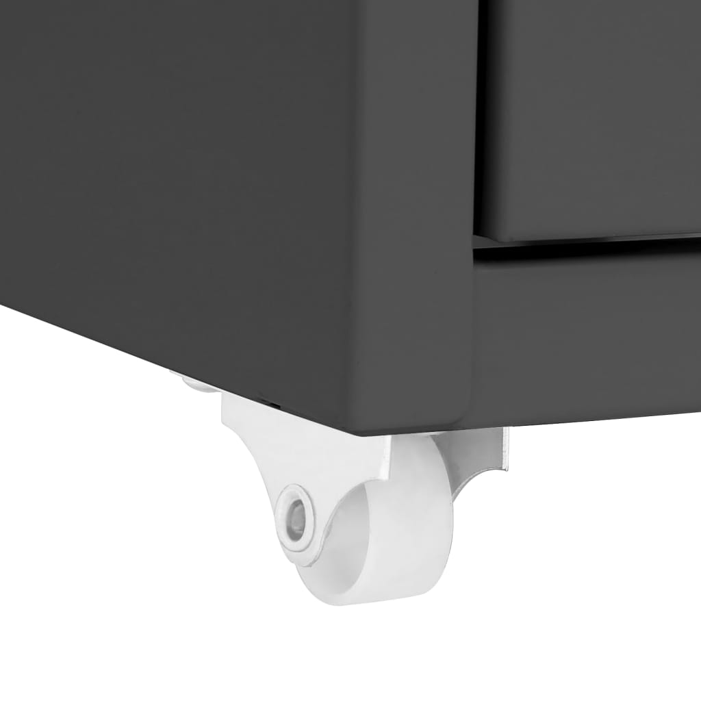 Mobilni ormarić za spise antracit 28 x 41 x 109 cm metalni