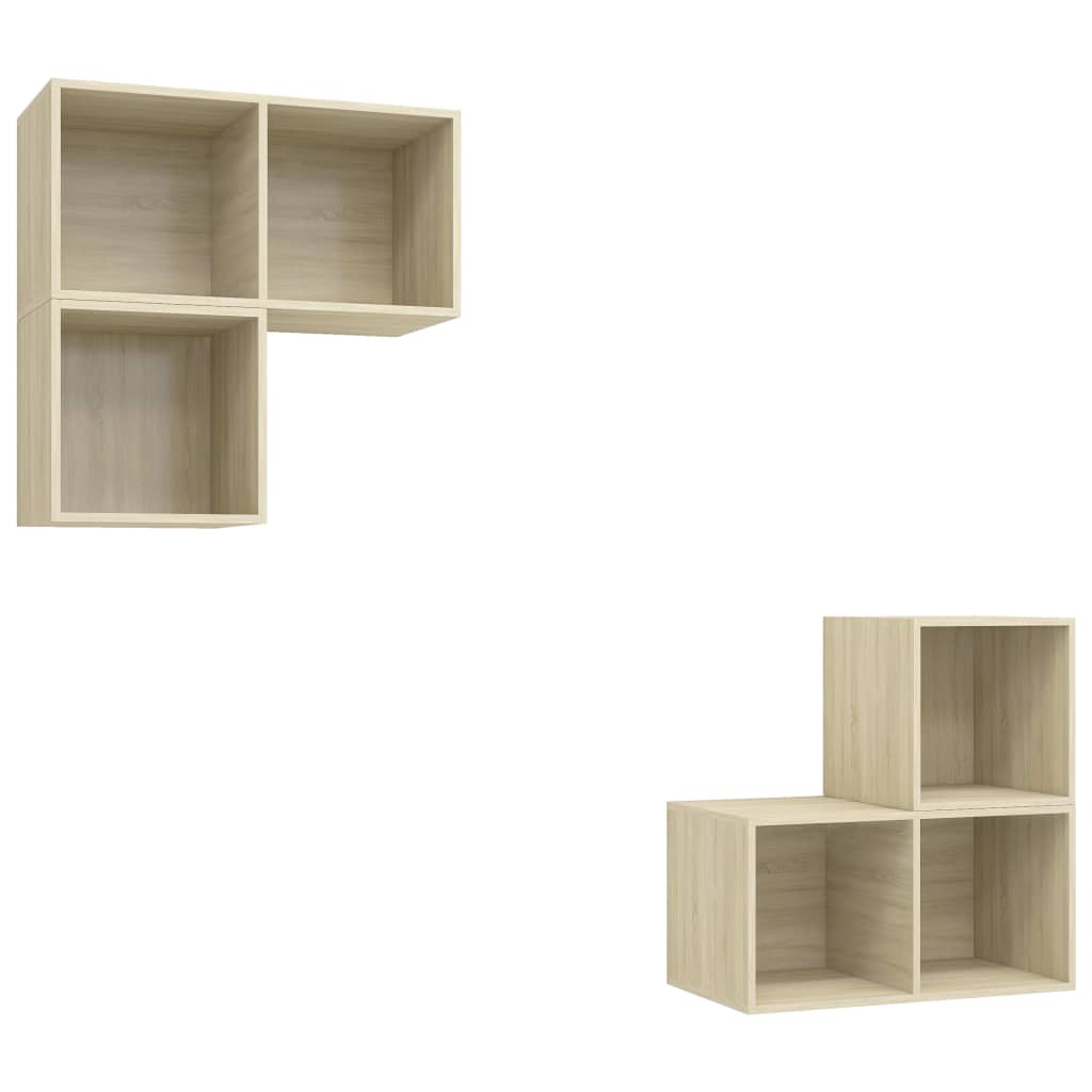 4-dijelni set TV ormarića boja hrasta sonome konstruirano drvo