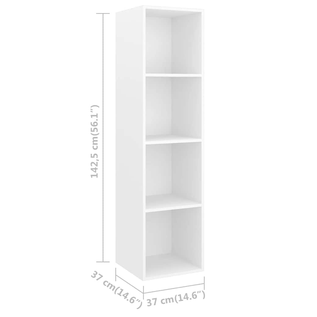 Zidni TV ormarići 2 kom bijeli od konstruiranog drva