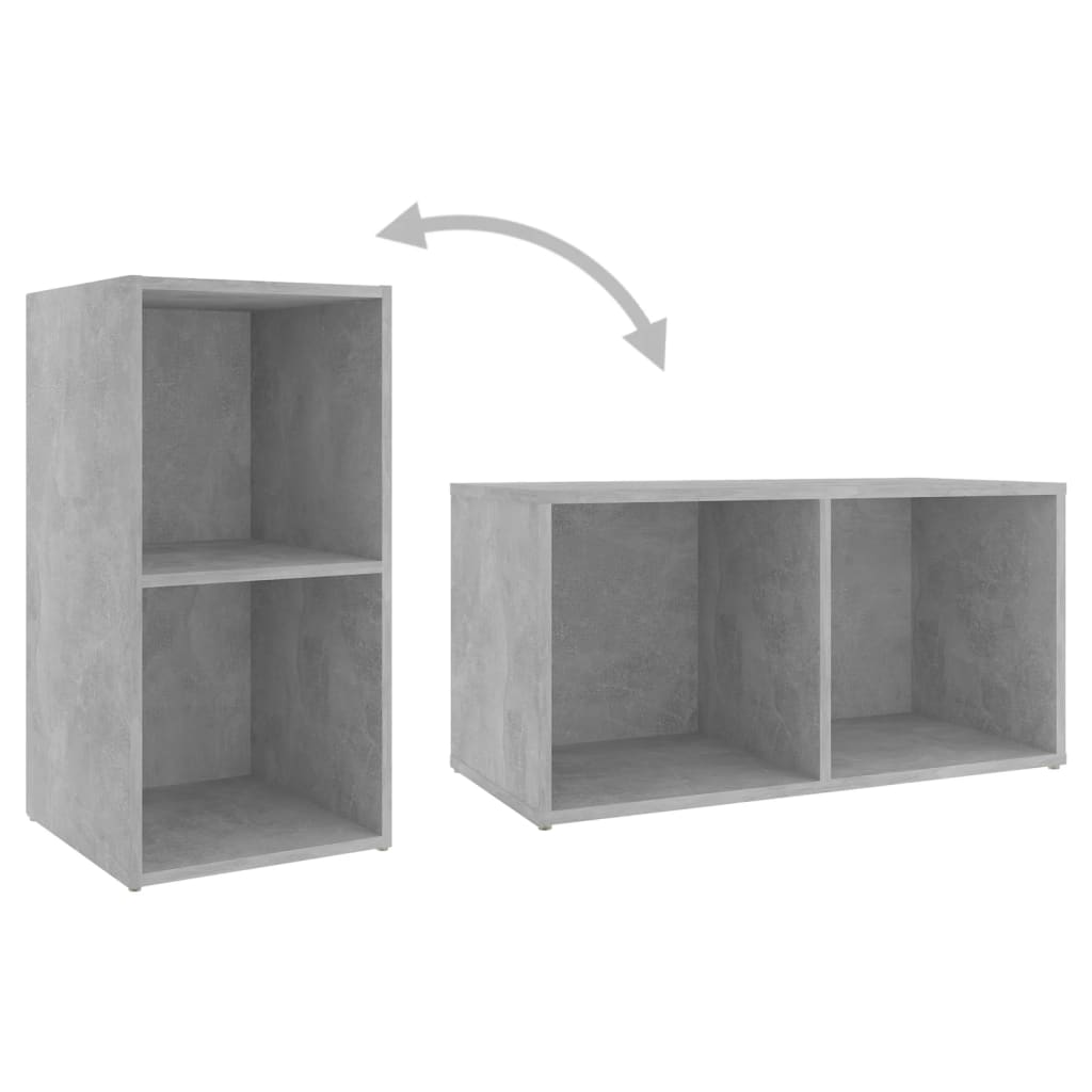 TV ormarići 2 kom boja betona 72x35x36,5 cm konstruirano drvo