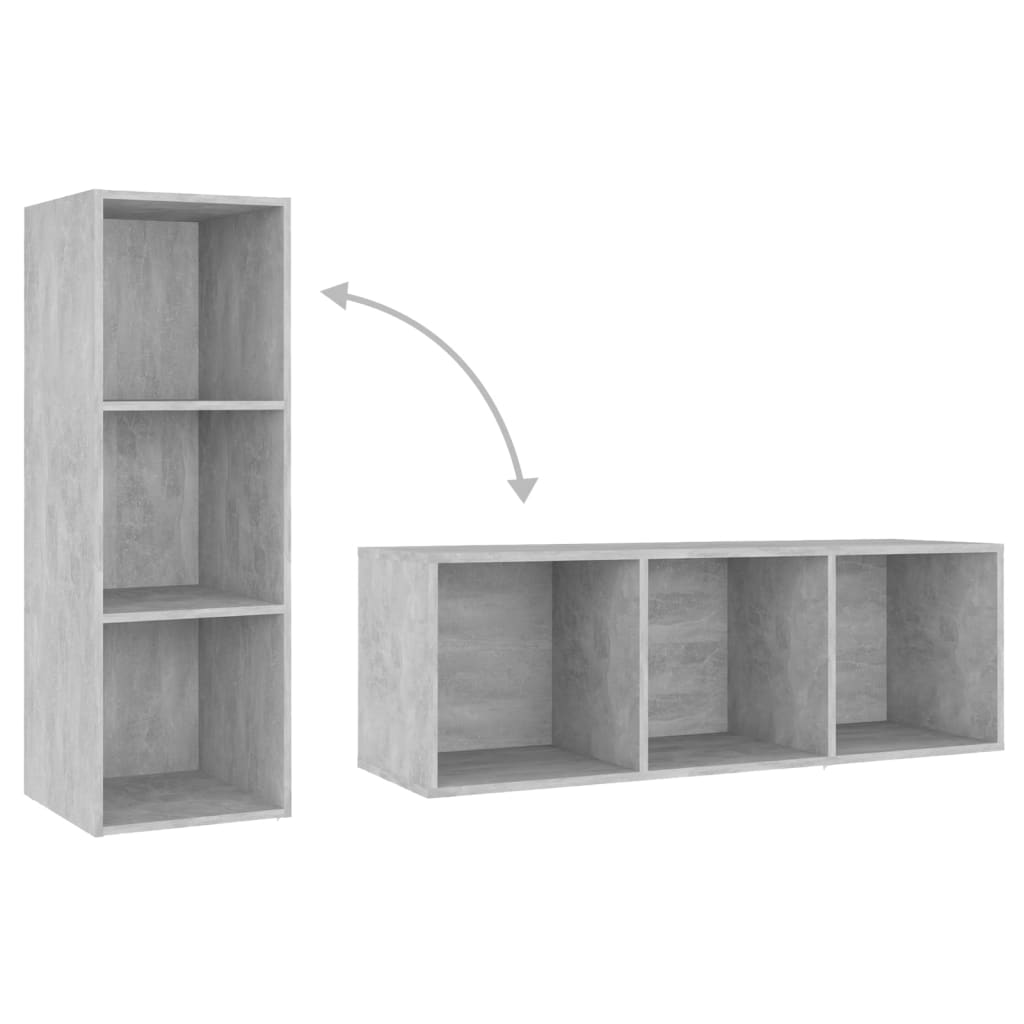 TV ormarići 2kom siva boja betona 107x35x37cm konstruirano drvo