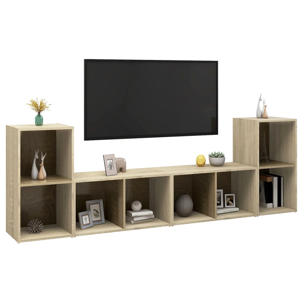 TV ormarići 4 kom boja hrasta 72x35x36,5 cm konstruirano drvo