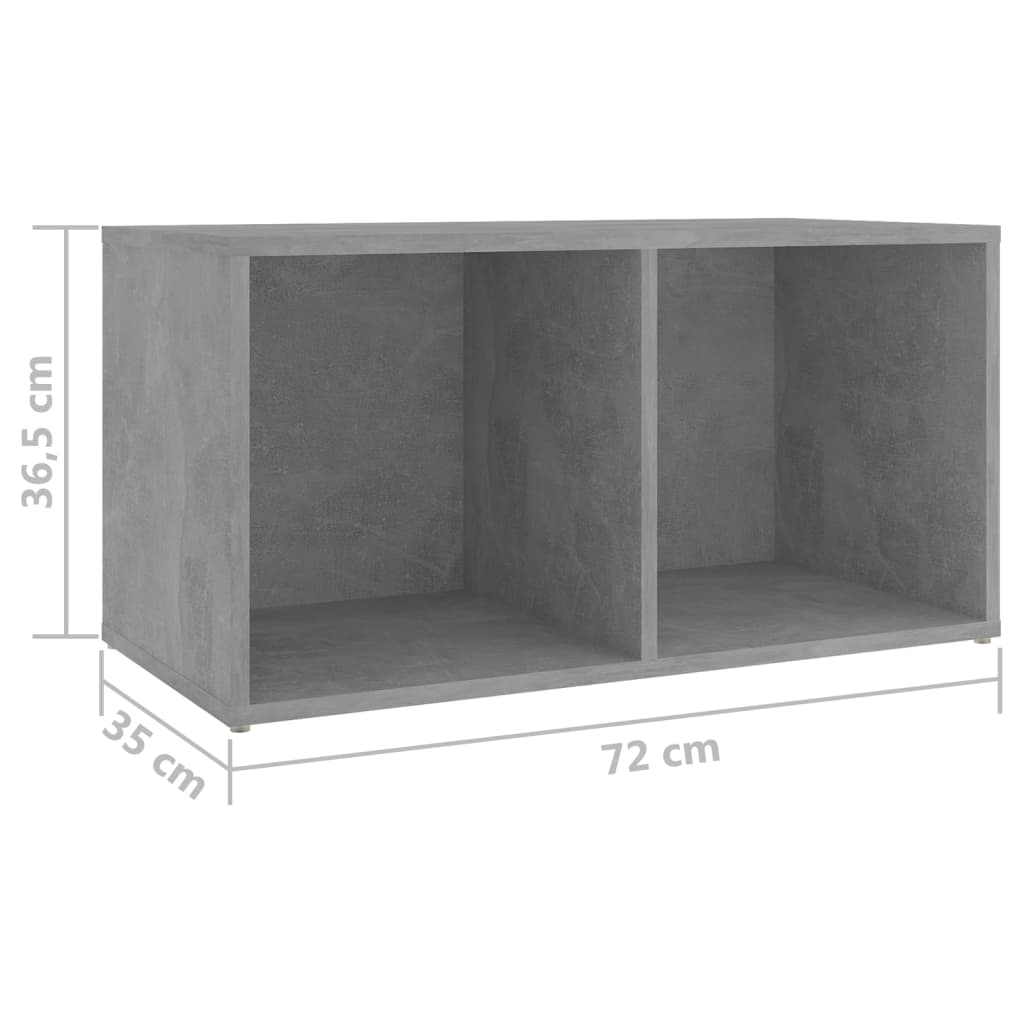 TV ormarići 4 kom boja betona 72x35x36,5 cm konstruirano drvo