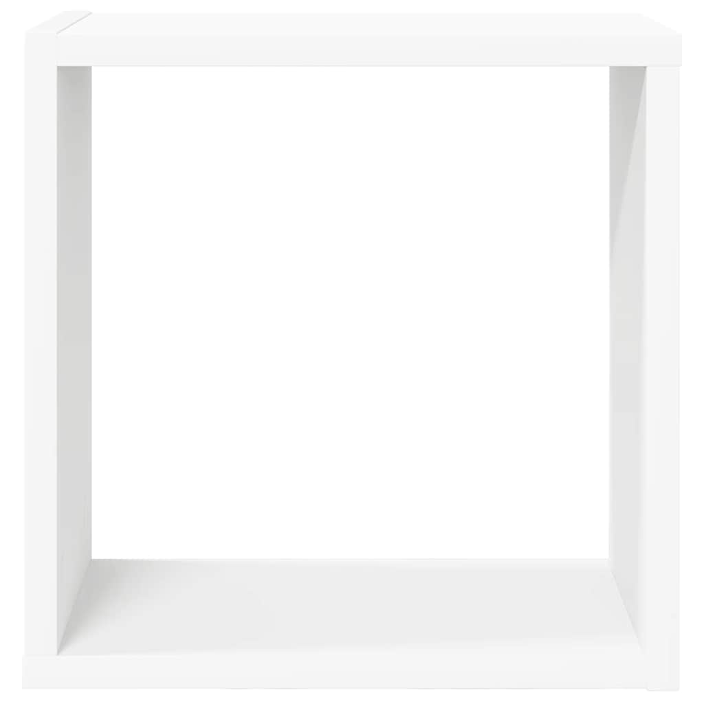 Kockaste zidne police 2 kom bijele 30 x 15 x 30 cm
