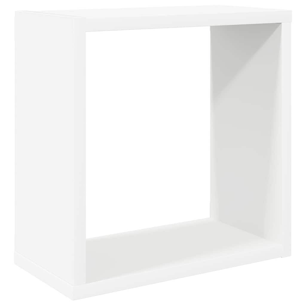 Kockaste zidne police 6 kom bijele 30 x 15 x 30 cm