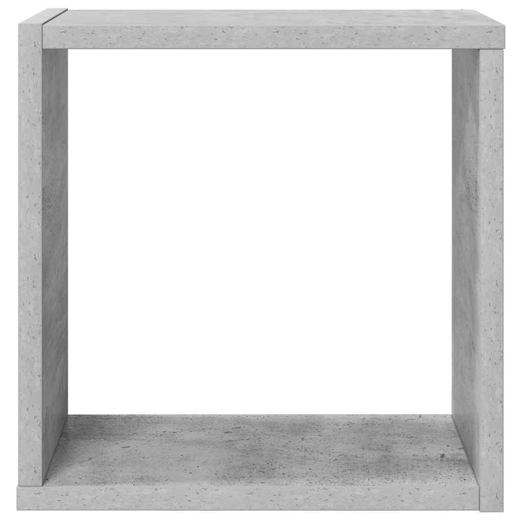 Kockaste zidne police 4 kom siva boja betona 30 x 15 x 30 cm