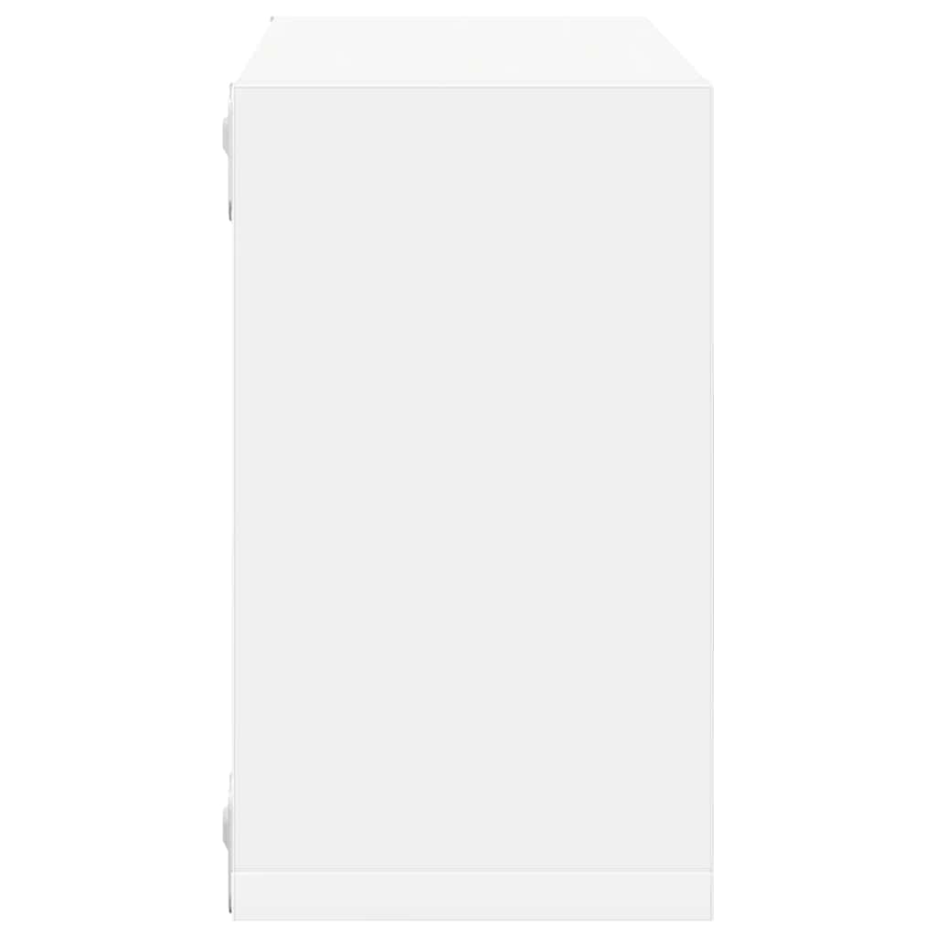 Kockaste zidne police 4 kom bijele 26 x 15 x 26 cm