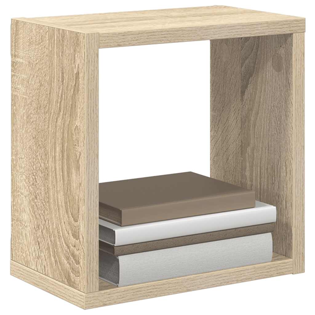 Kockaste zidne police 6 kom boja hrasta sonome 26 x 15 x 26 cm
