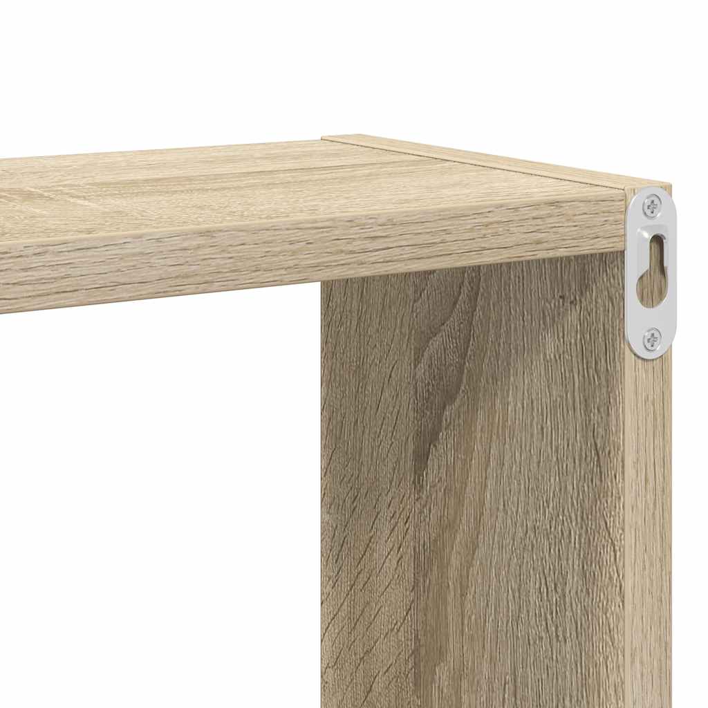 Kockaste zidne police 6 kom boja hrasta sonome 26 x 15 x 26 cm