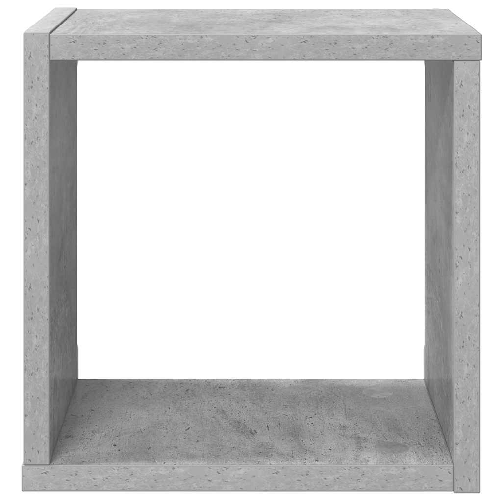 Kockaste zidne police 4 kom siva boja betona 26 x 15 x 26 cm