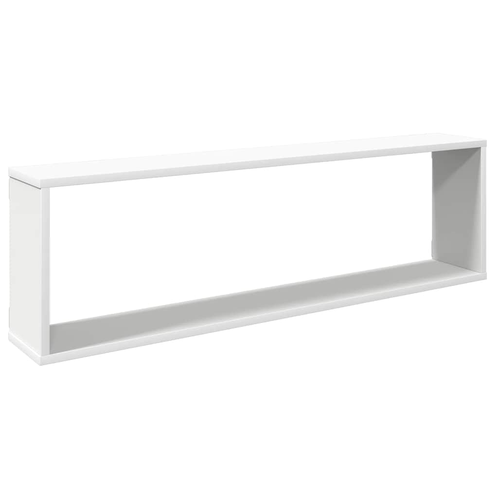 Kockaste zidne police 4 kom bijele 100 x 15 x 30 cm drvene