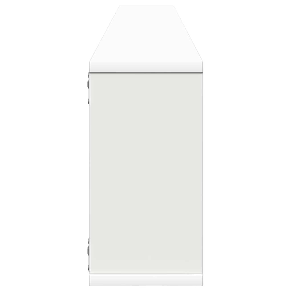 Kockaste zidne police 4 kom bijele 100 x 15 x 30 cm drvene