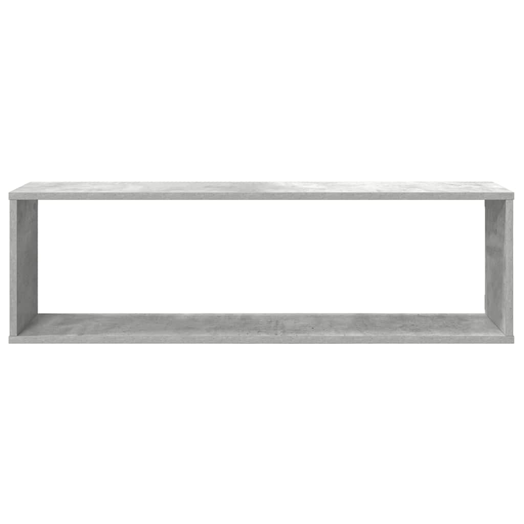 Kockaste zidne police 2 kom boja betona 100 x 15 x 30 cm drvene