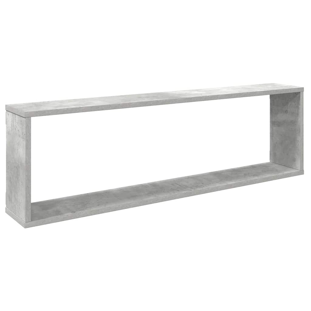 Kockaste zidne police 4 kom boja betona 100 x 15 x 30 cm drvene