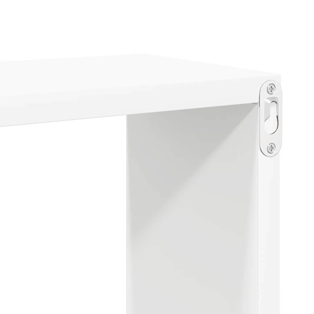 Kockaste zidne police 6 kom bijele 60 x 15 x 23 cm drvene