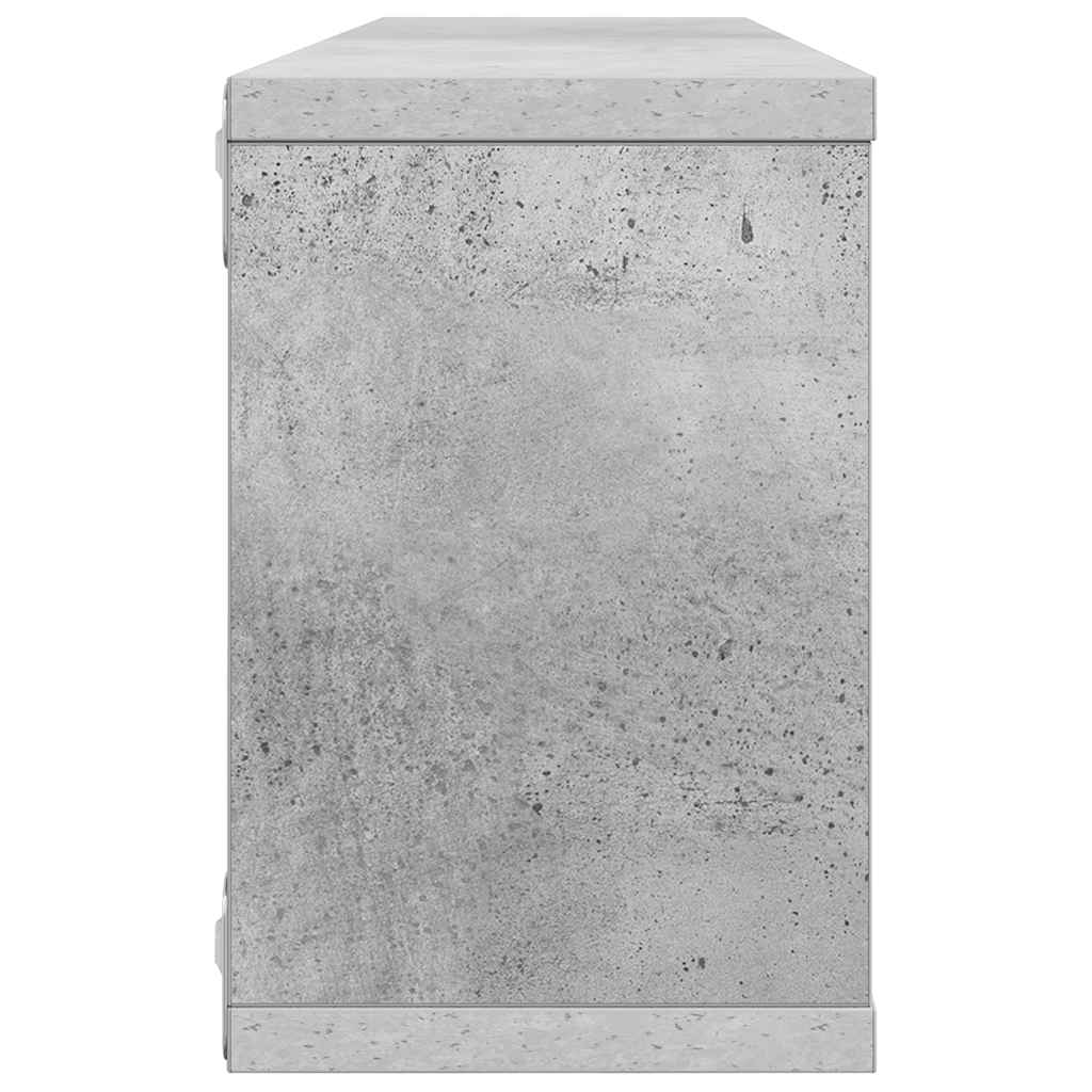 Kockaste zidne police 4 kom boja betona 60 x 15 x 23 cm drvene