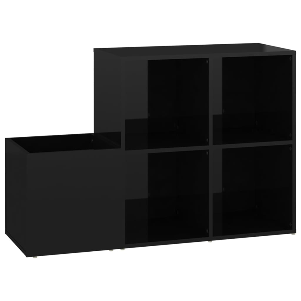 Ormarić za cipele sjajni crni 105x35,5x70 cm konstruirano drvo