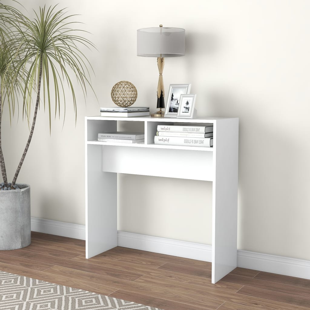 Konzolni stol bijeli 78 x 30 x 80 cm od konstruiranog drva