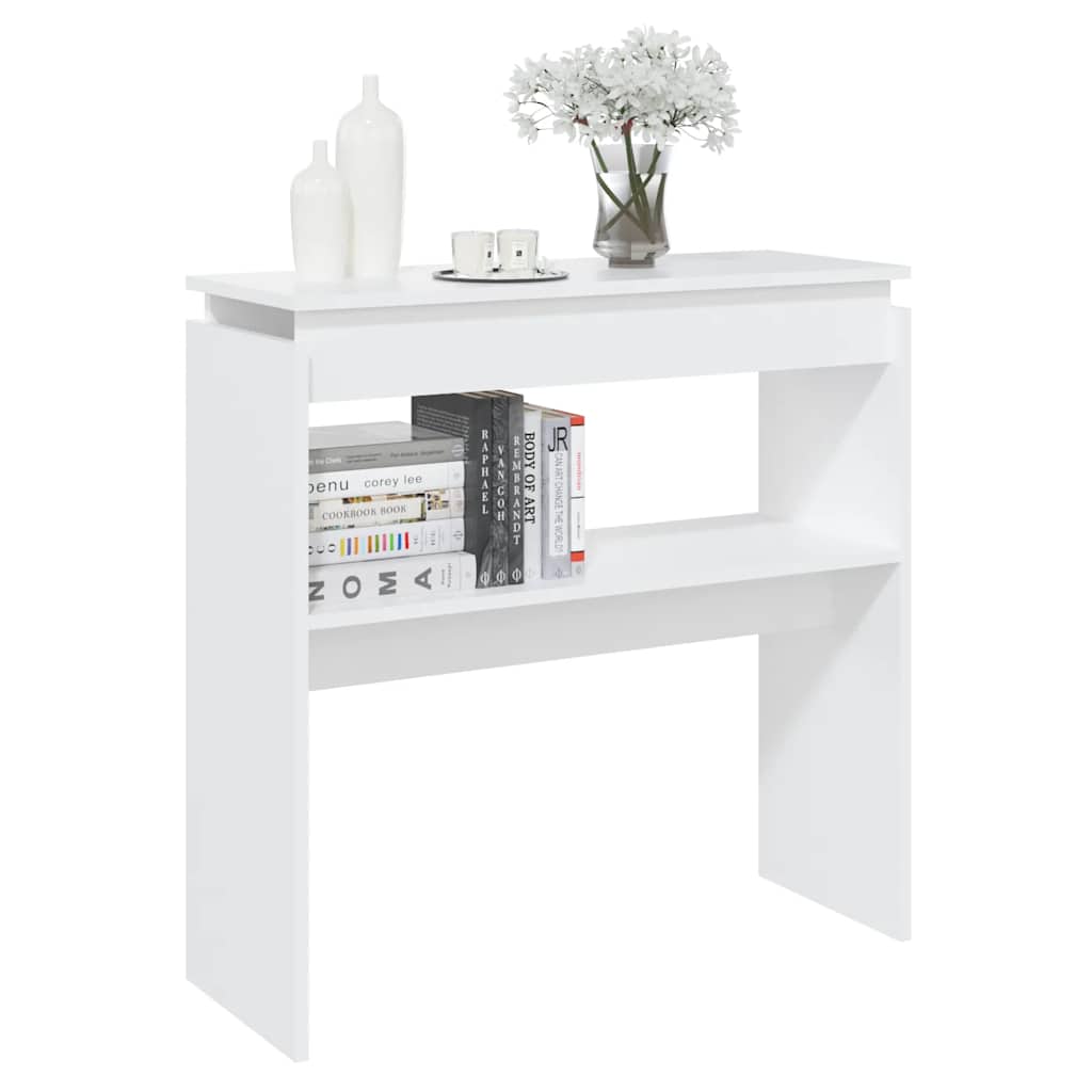 Konzolni stol bijeli 80 x 30 x 80 cm od konstruiranog drva