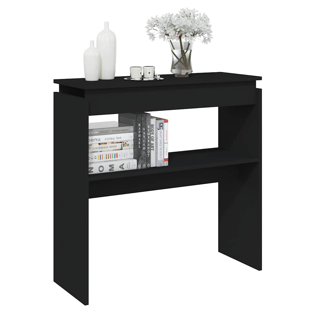 Konzolni stol crni 80 x 30 x 80 cm od konstruiranog drva
