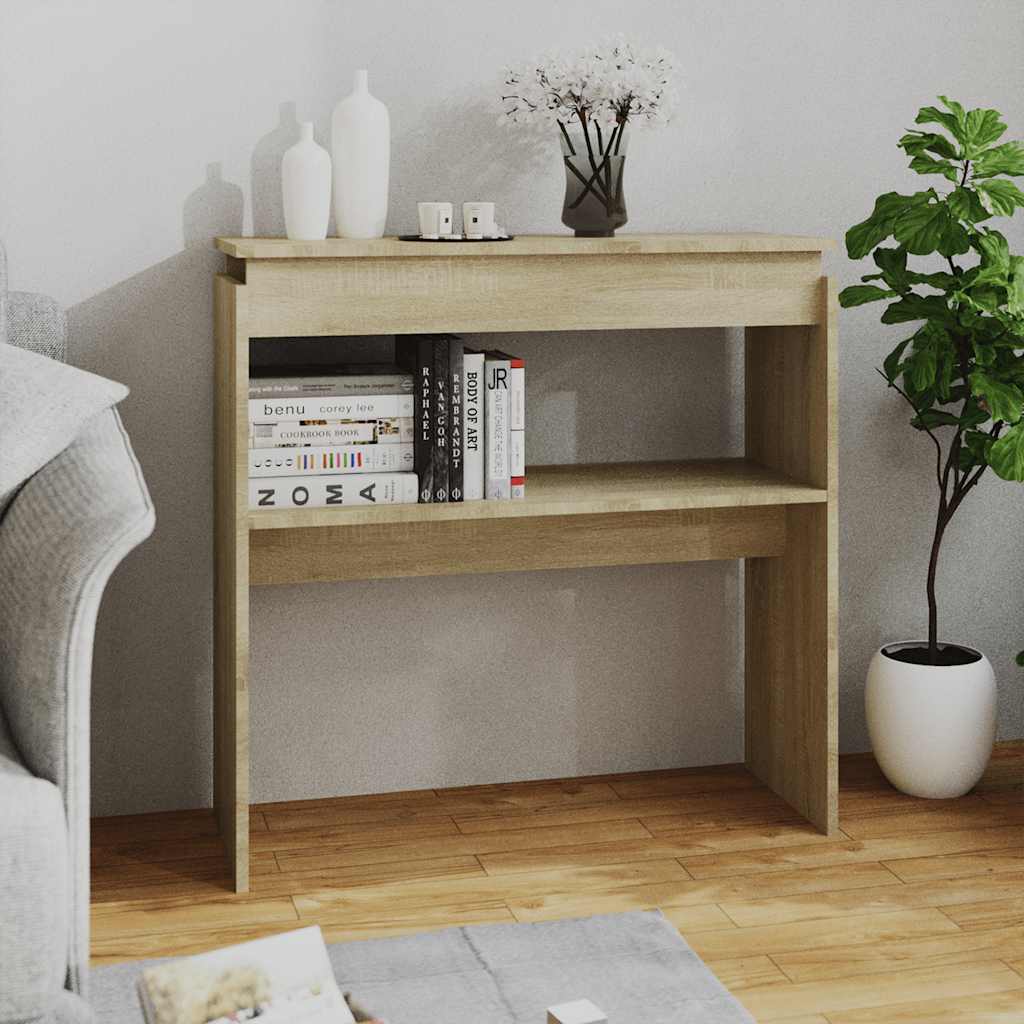Konzolni stol boja hrasta sonome 80x30x80 cm konstruirano drvo