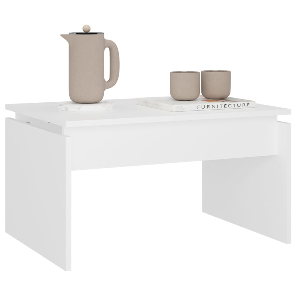Stolić za kavu bijeli 68 x 50 x 38 cm od konstruiranog drva