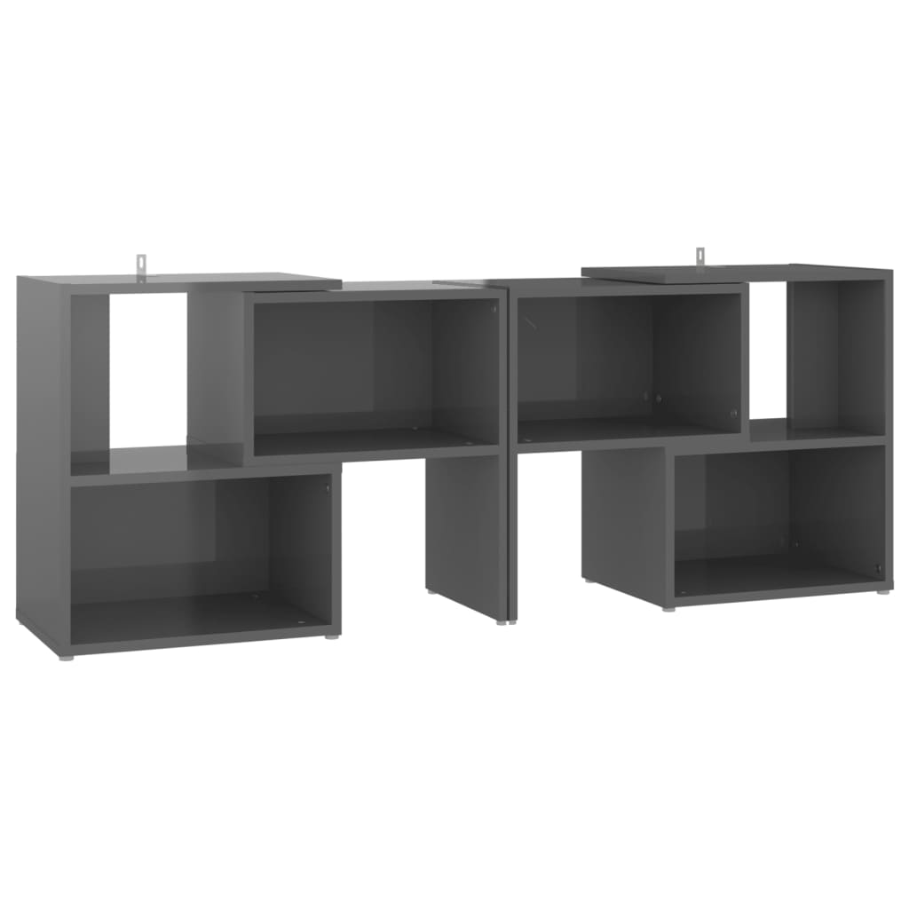 TV ormarić visoki sjaj sivi 104 x 30 x 52 cm konstruirano drvo