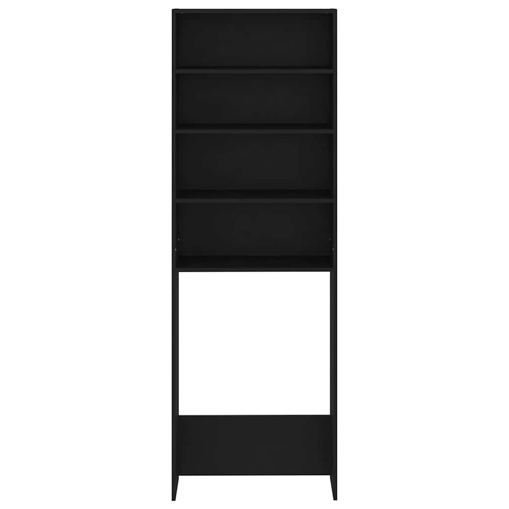 Ormarić za perilicu rublja crni 64 x 24 x 190 cm
