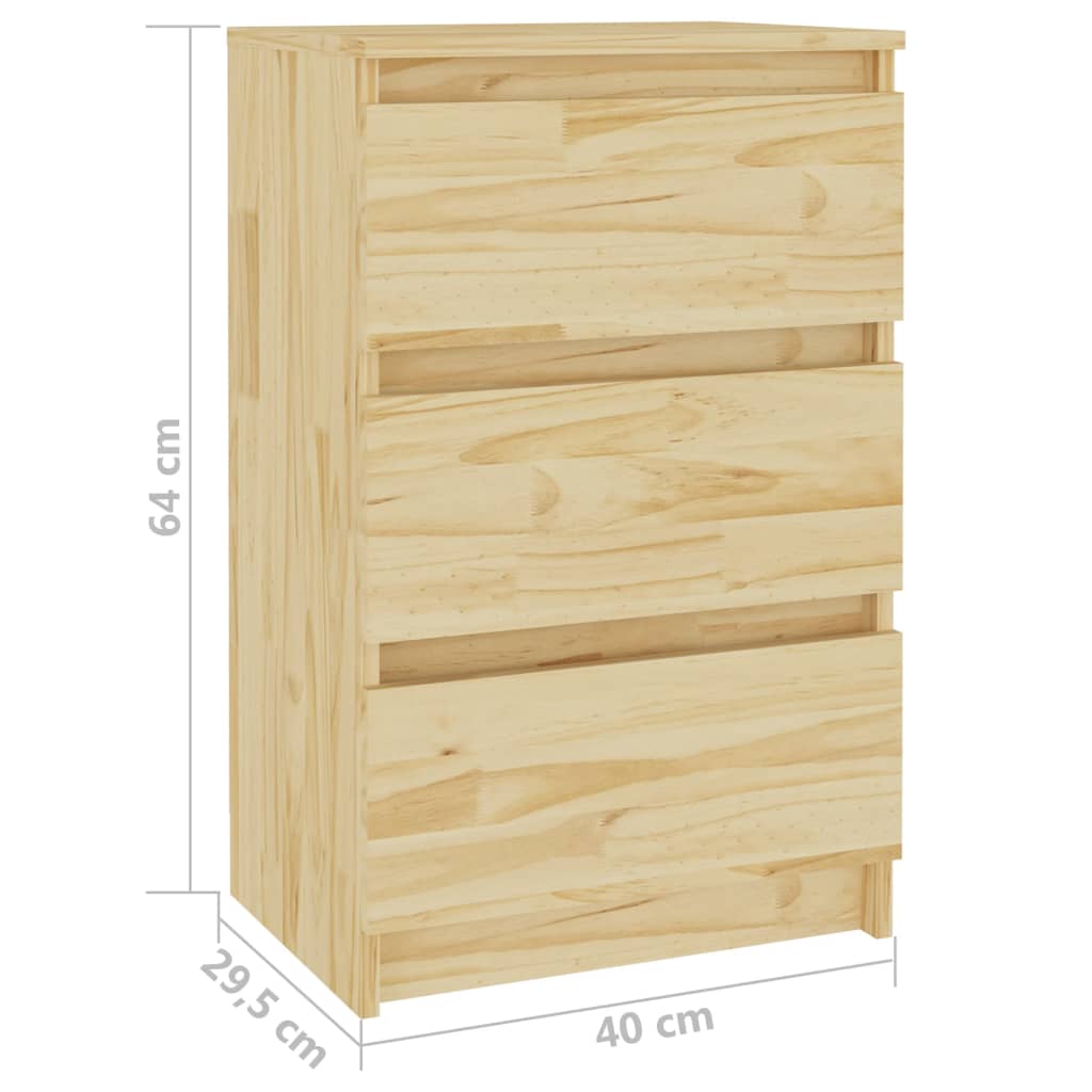 Noćni ormarići 2 kom 40 x 29,5 x 64 cm od masivne borovine