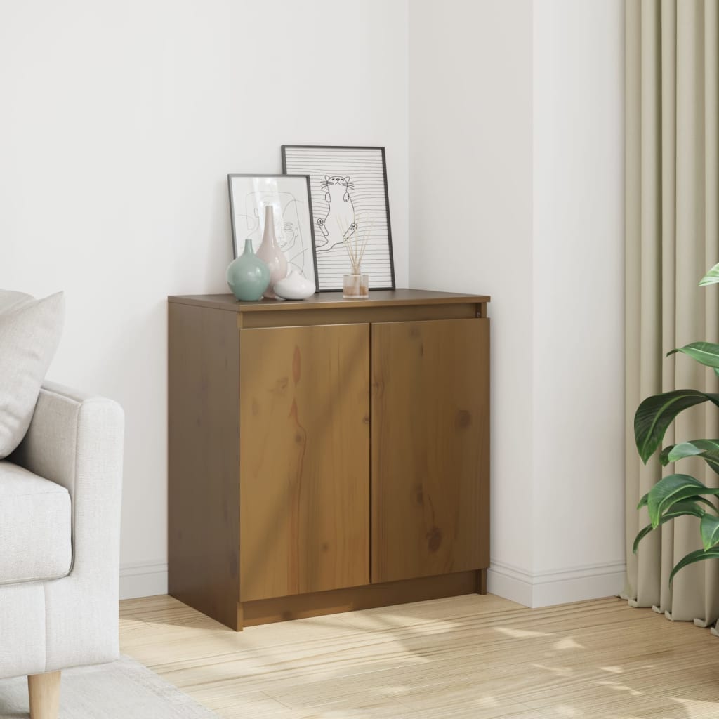 Bočni ormarić boja meda 60 x 36 x 65 cm od masivne borovine
