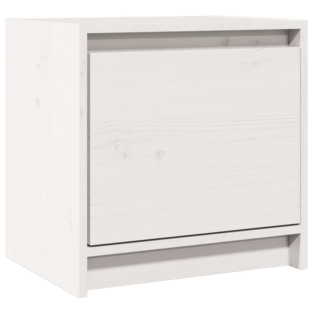 Noćni ormarić bijeli 40 x 30,5 x 40 cm od masivne borovine