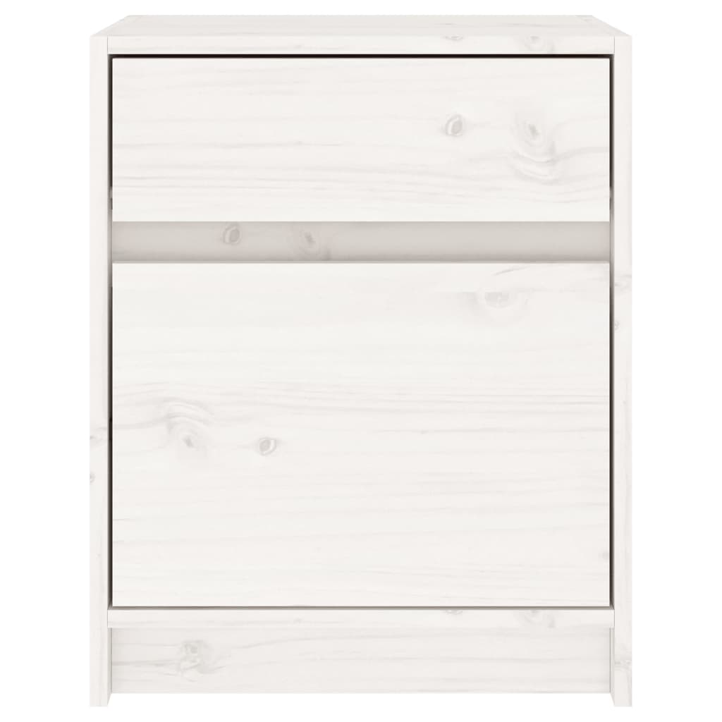 Noćni ormarići 2 kom bijeli 40 x 31 x 50 cm od masivne borovine