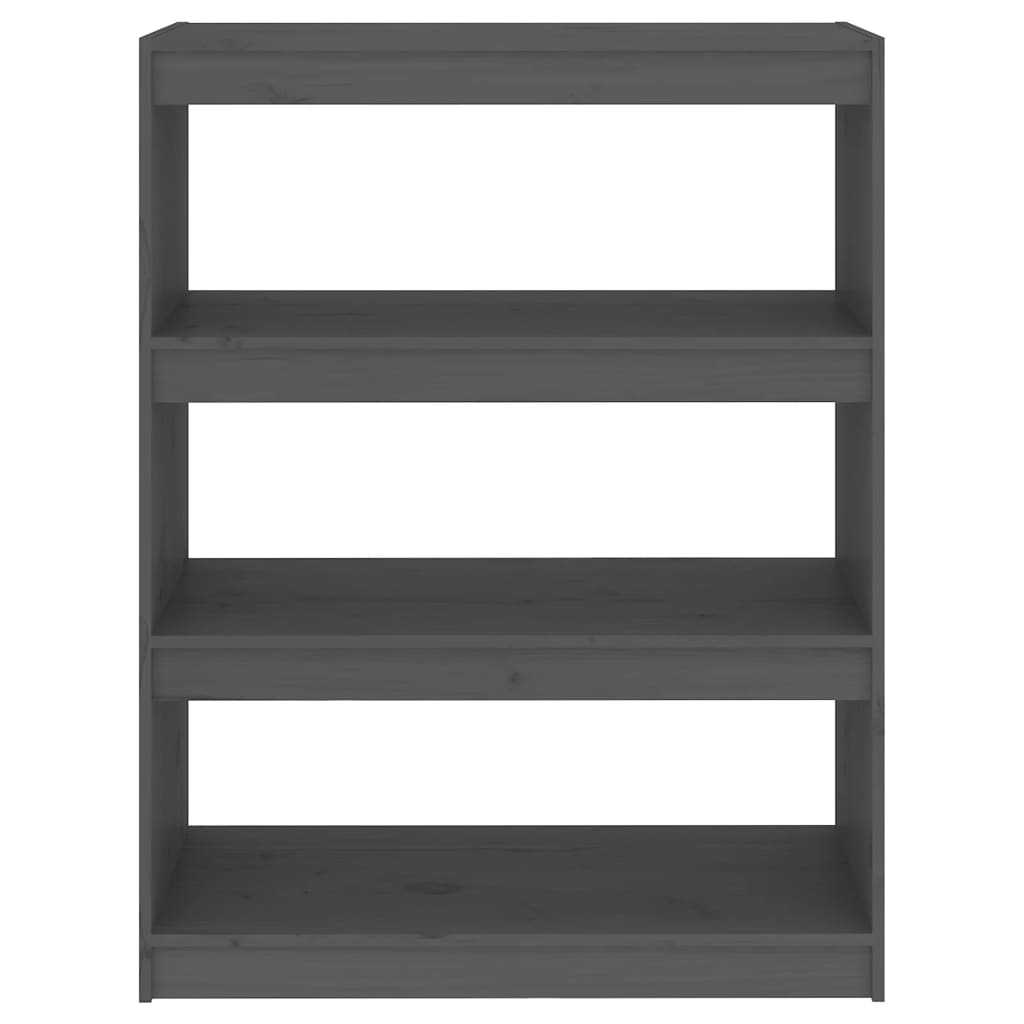 Ormarić za knjige / sobna pregrada sivi 80x30x103,5 cm borovina
