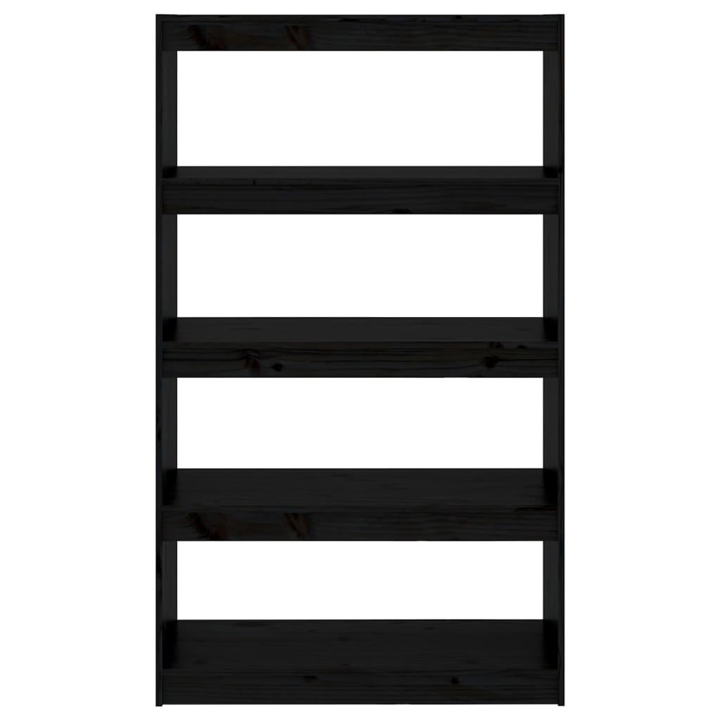 Ormarić za knjige / sobna pregrada crni 80x30x135,5 cm borovina