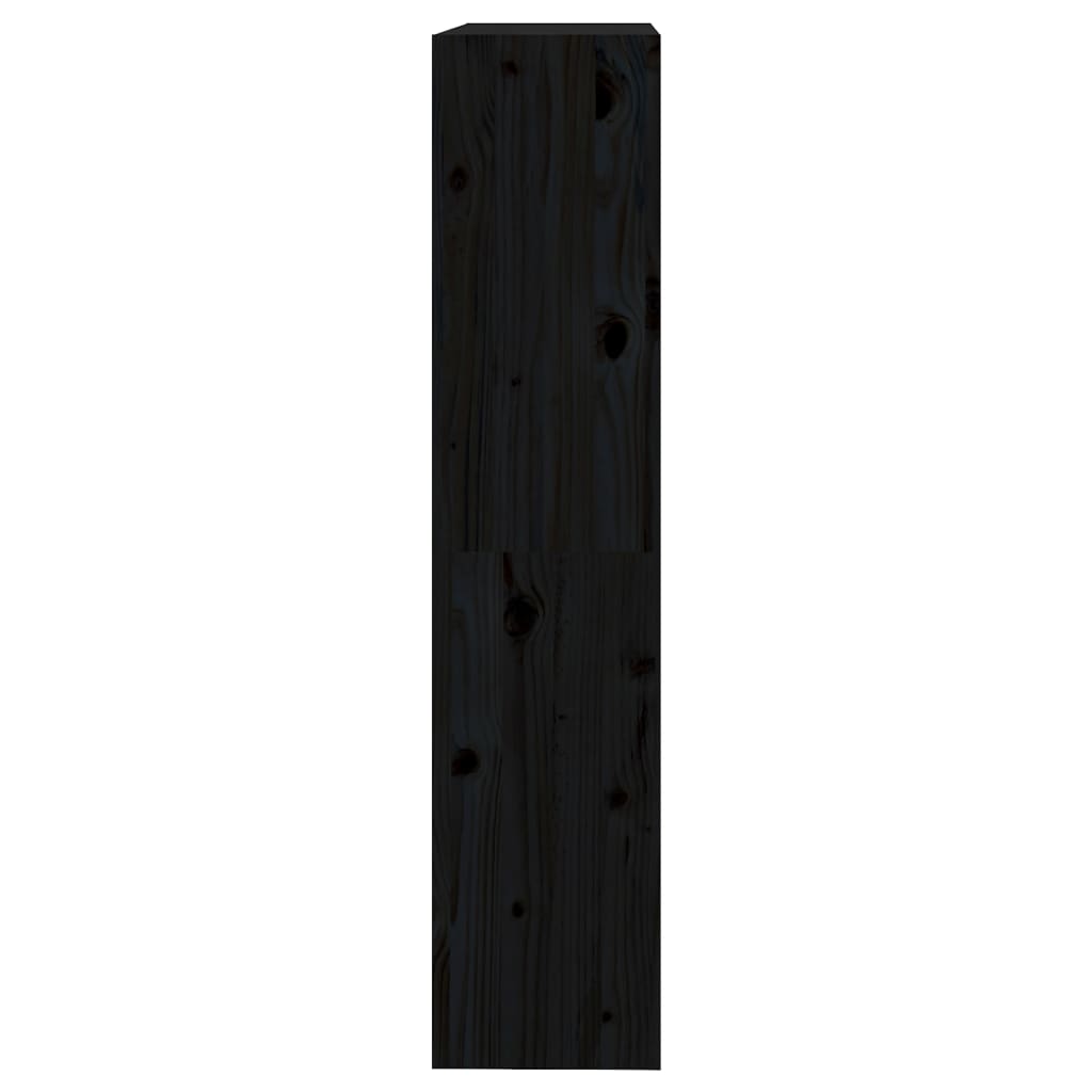 Ormarić za knjige / sobna pregrada crni 80x30x135,5 cm borovina