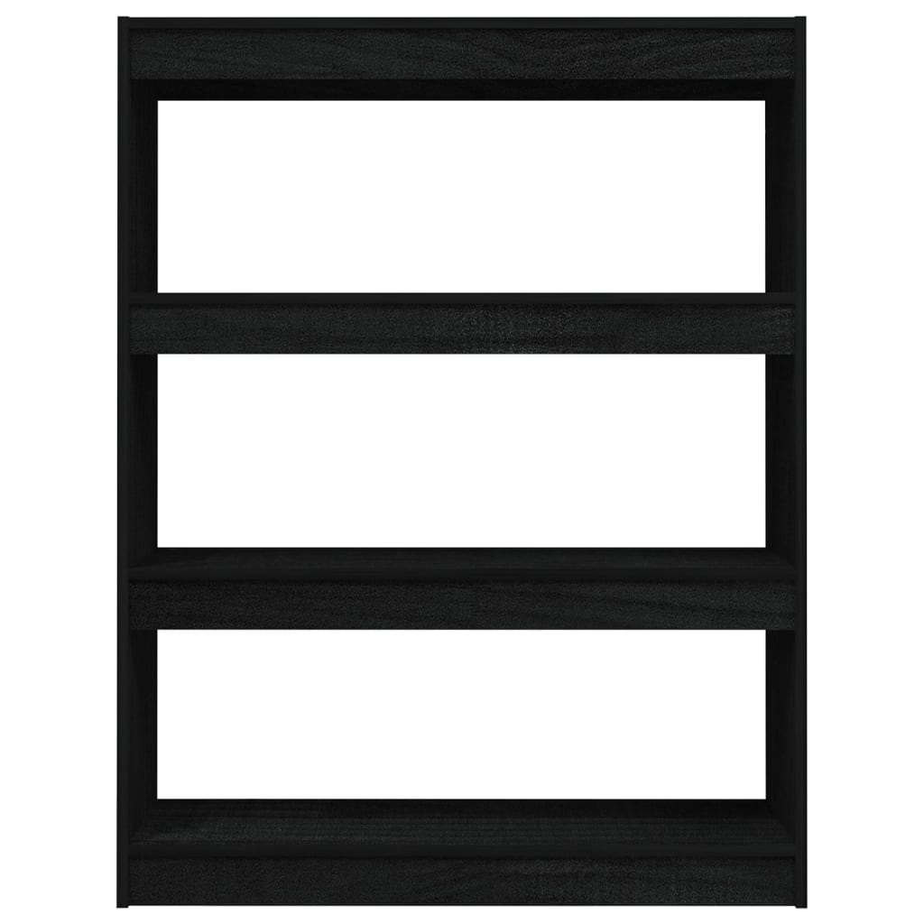 Ormarić za knjige / sobna pregrada crni 100x30x103 cm borovina