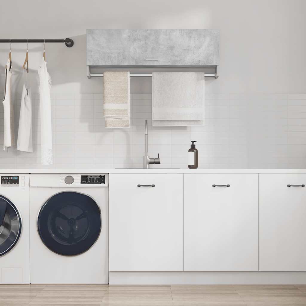 Ormar siva boja betona 100 x 32,5 x 35 cm konstruirano drvo