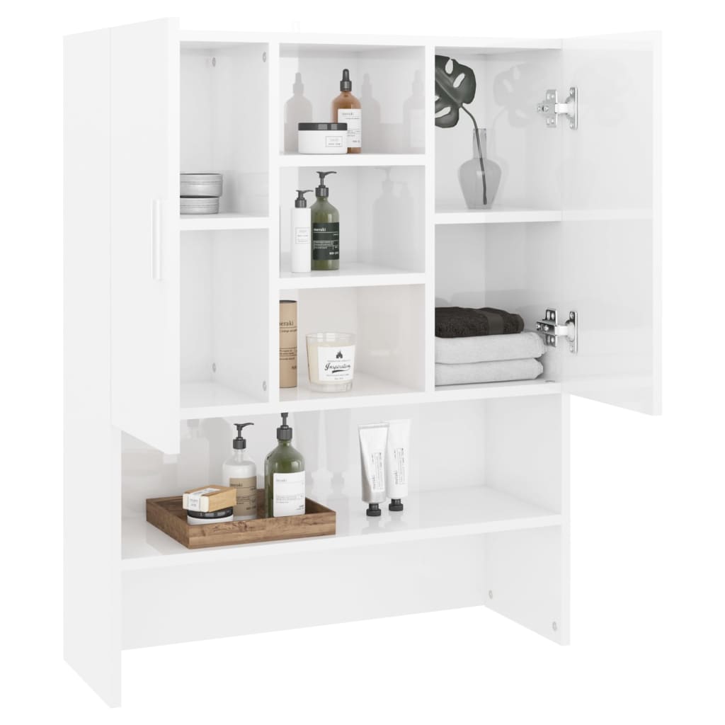 Ormarić za perilicu rublja visoki sjaj bijeli 70,5x25,5x90 cm