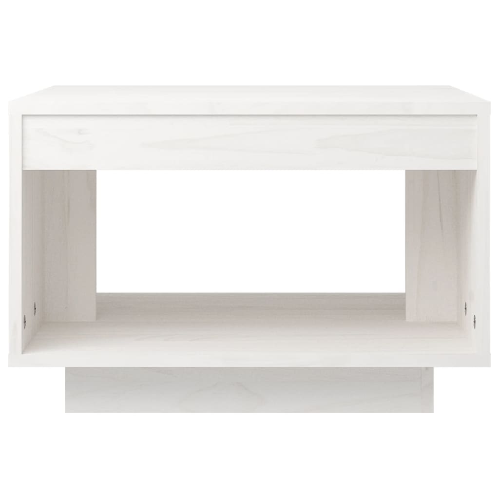 Stolić za kavu bijeli 50 x 50 x 33,5 cm od masivne borovine