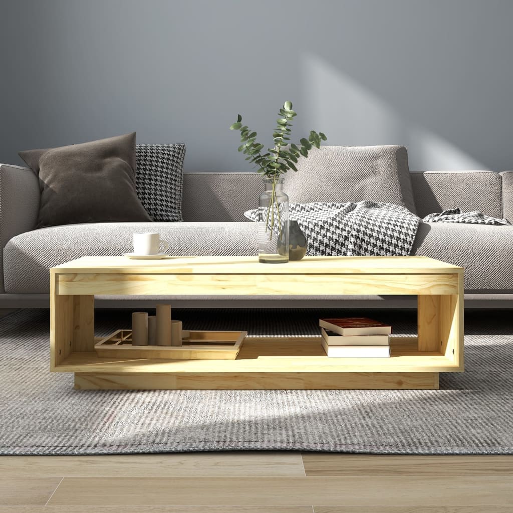 Stolić za kavu 110 x 50 x 33,5 cm od masivne borovine