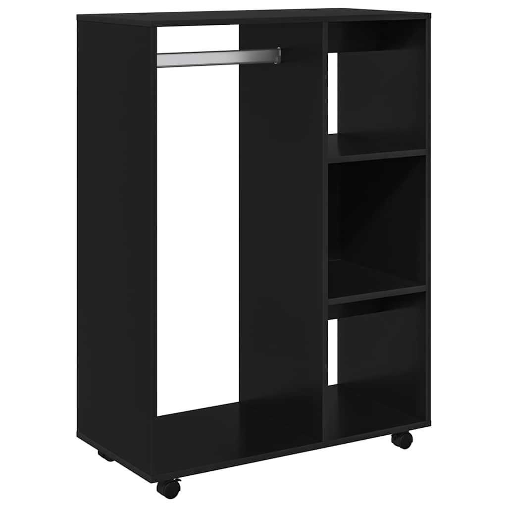 Ormar crni 80 x 40 x 110 cm od konstruiranog drva