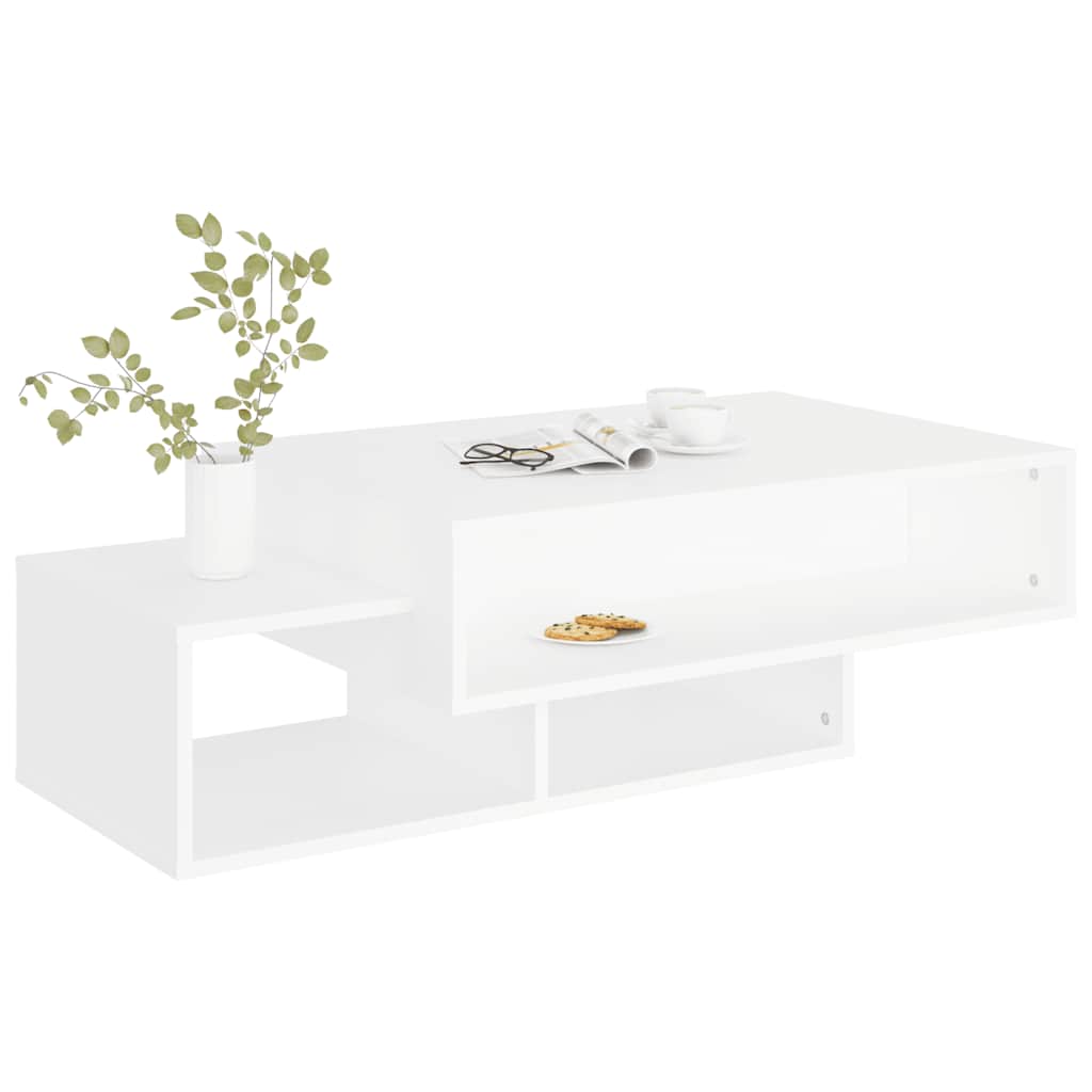 Stolić za kavu bijeli 105 x 55 x 32 cm od konstruiranog drva