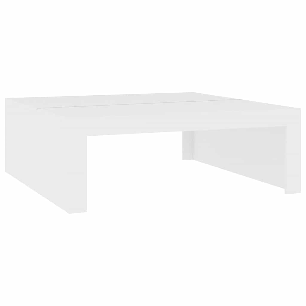 Stolić za kavu bijeli 100 x 100 x 35 cm od konstruiranog drva