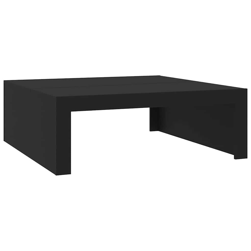 Stolić za kavu crni 100 x 100 x 35 cm od konstruiranog drva