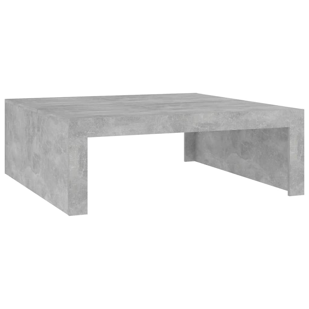 Stolić za kavu siva boja betona 100x100x35 cm konstruirano drvo