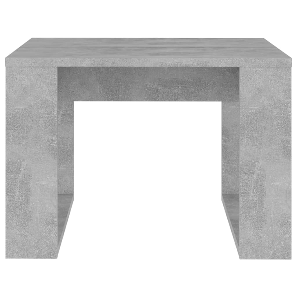 Bočni stolić siva boja betona 50 x 50 x 35 cm konstruirano drvo