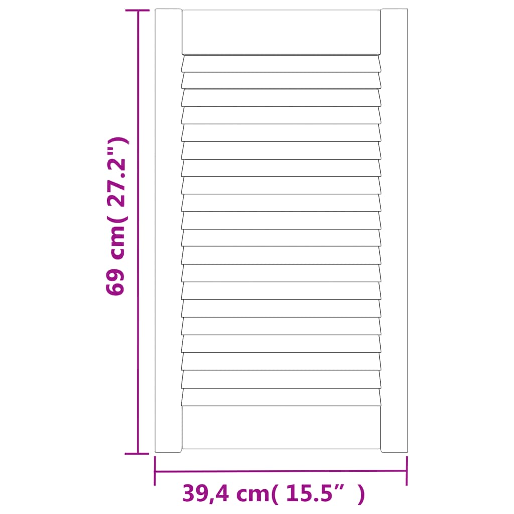 Vrata za ormarić rešetkasti dizajn 2 kom 69 x 39,4 cm borovina
